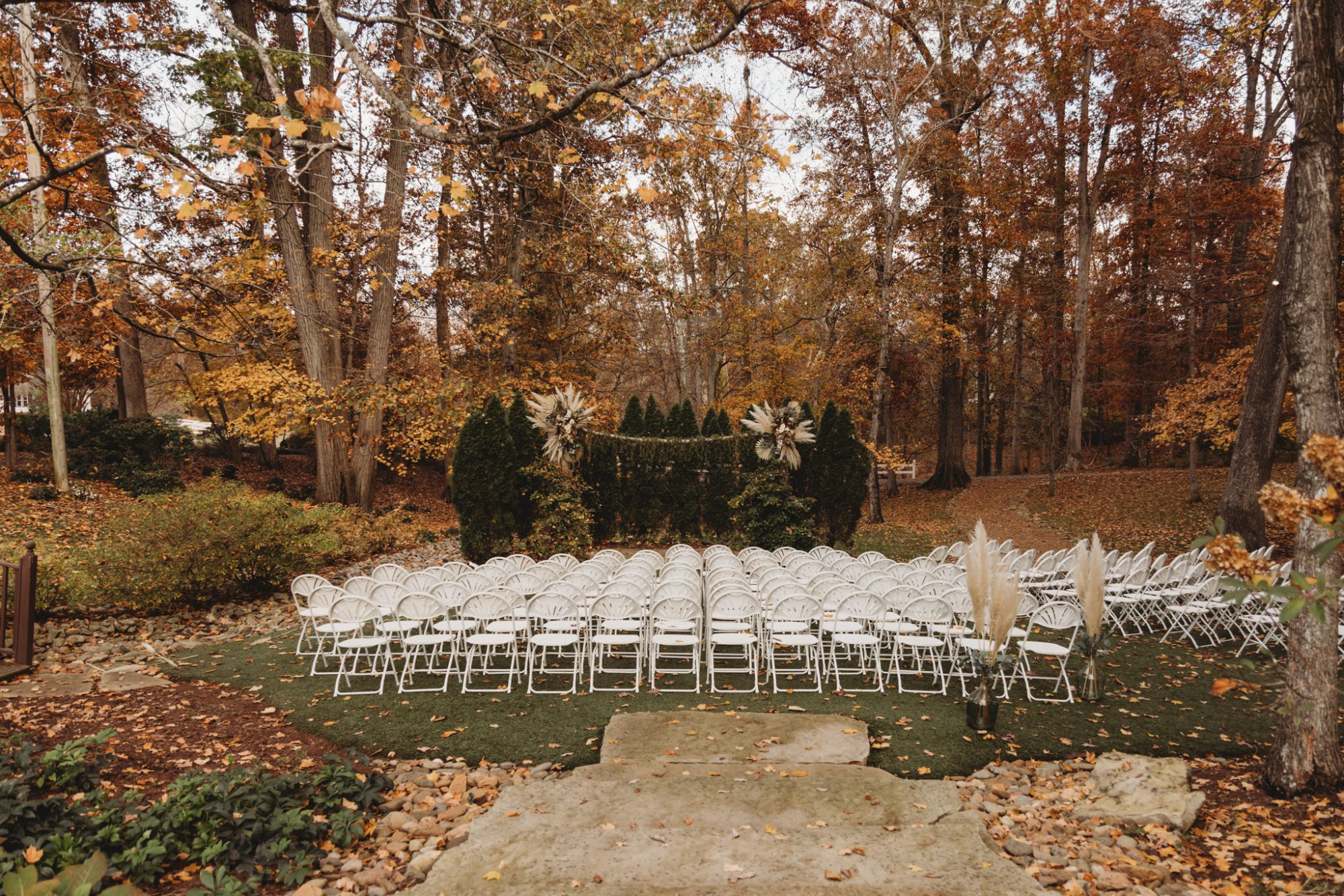 outdoor wedding in the fall