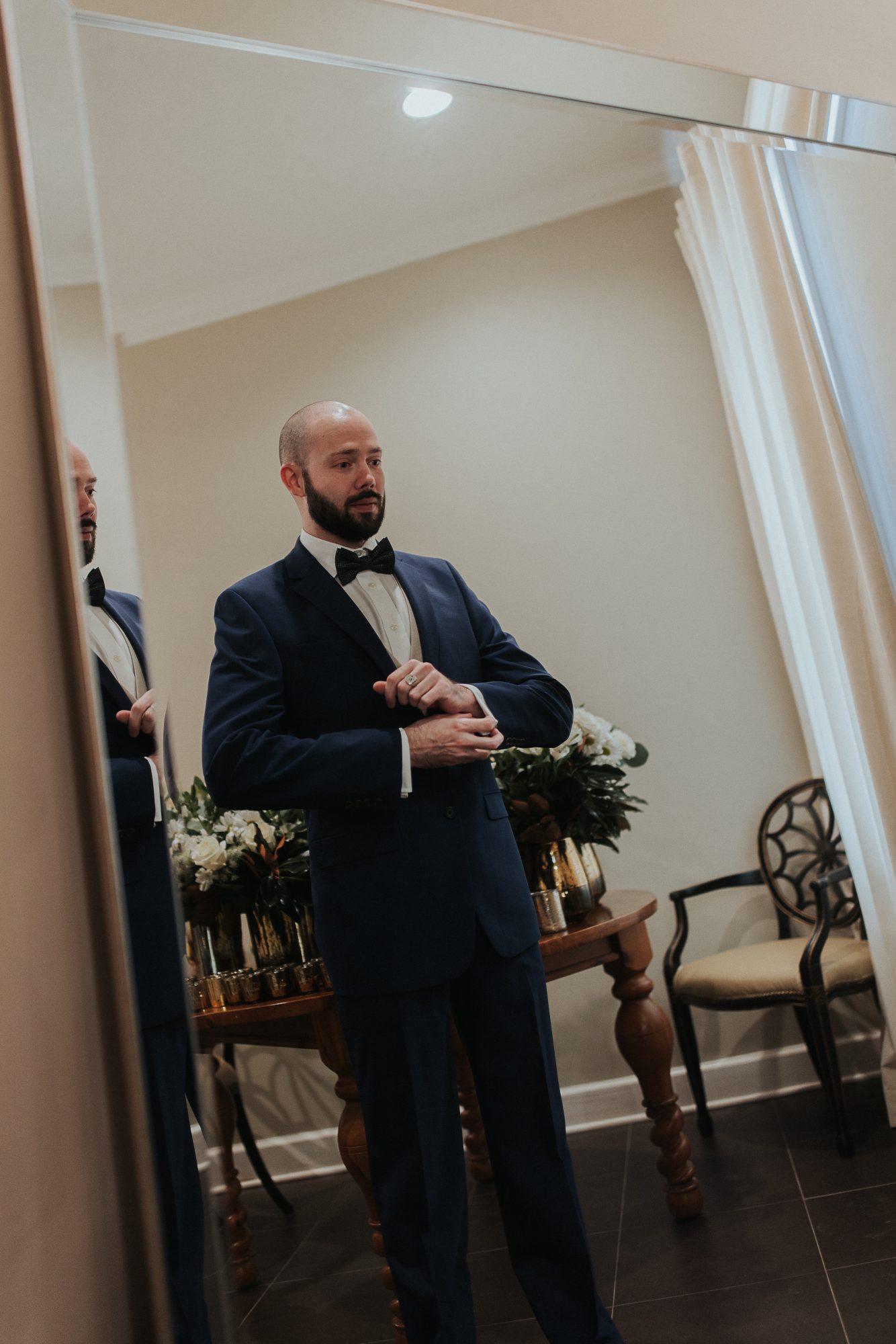 Groom in Grooms Lounge at The Julianna